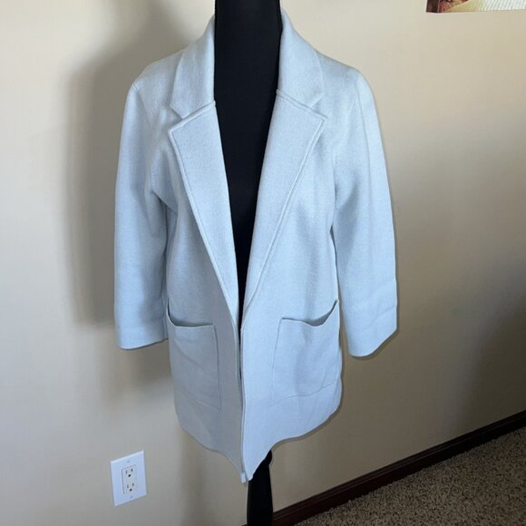 J. Crew Jackets & Blazers - J.Crew Sophie open Front Sweater Blazer Light Blue